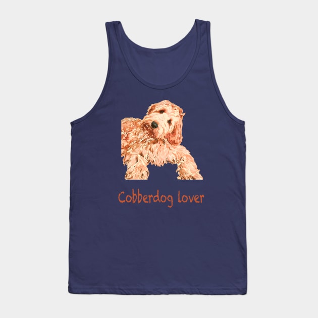 Cobberdog Lover t-shirt and sticker Tank Top by Peaceful Pigments